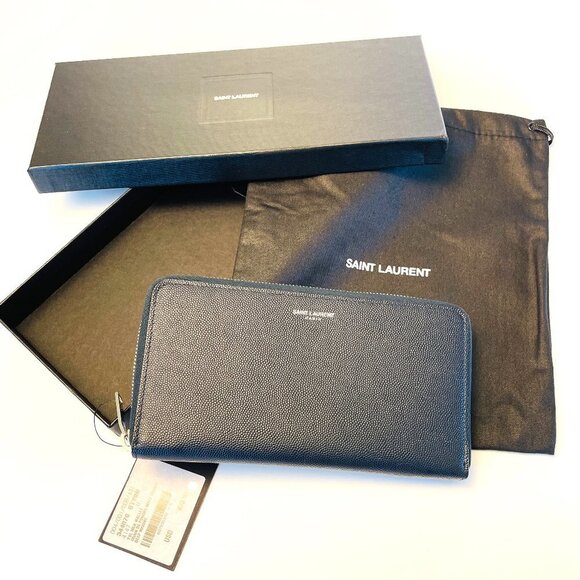 YSL Yves Saint Laurent 344076 Men's Leather Wallet - Picture 2 of 11